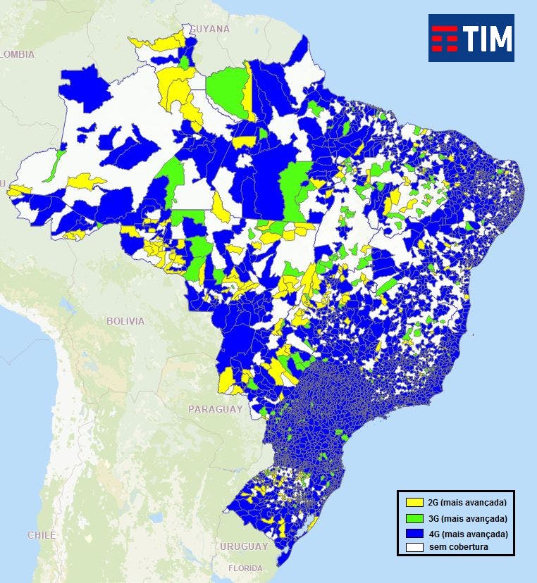 mapa tim cobertura