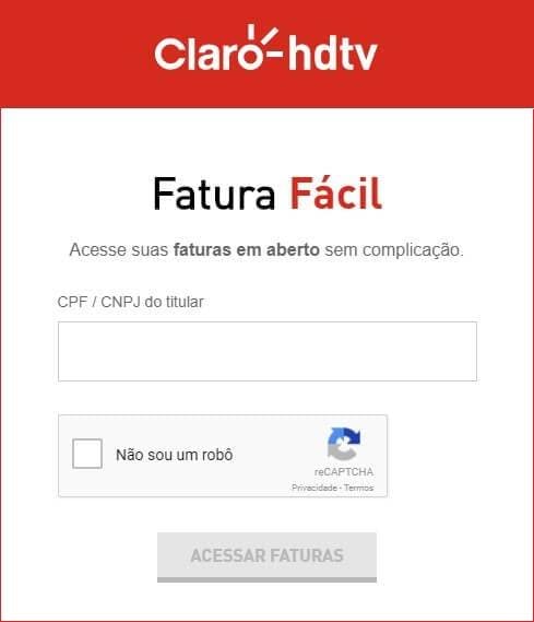 print claro fatura fácil