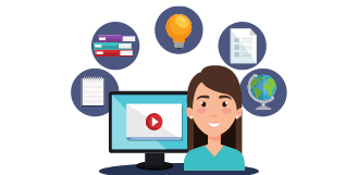 Mulher usando computador