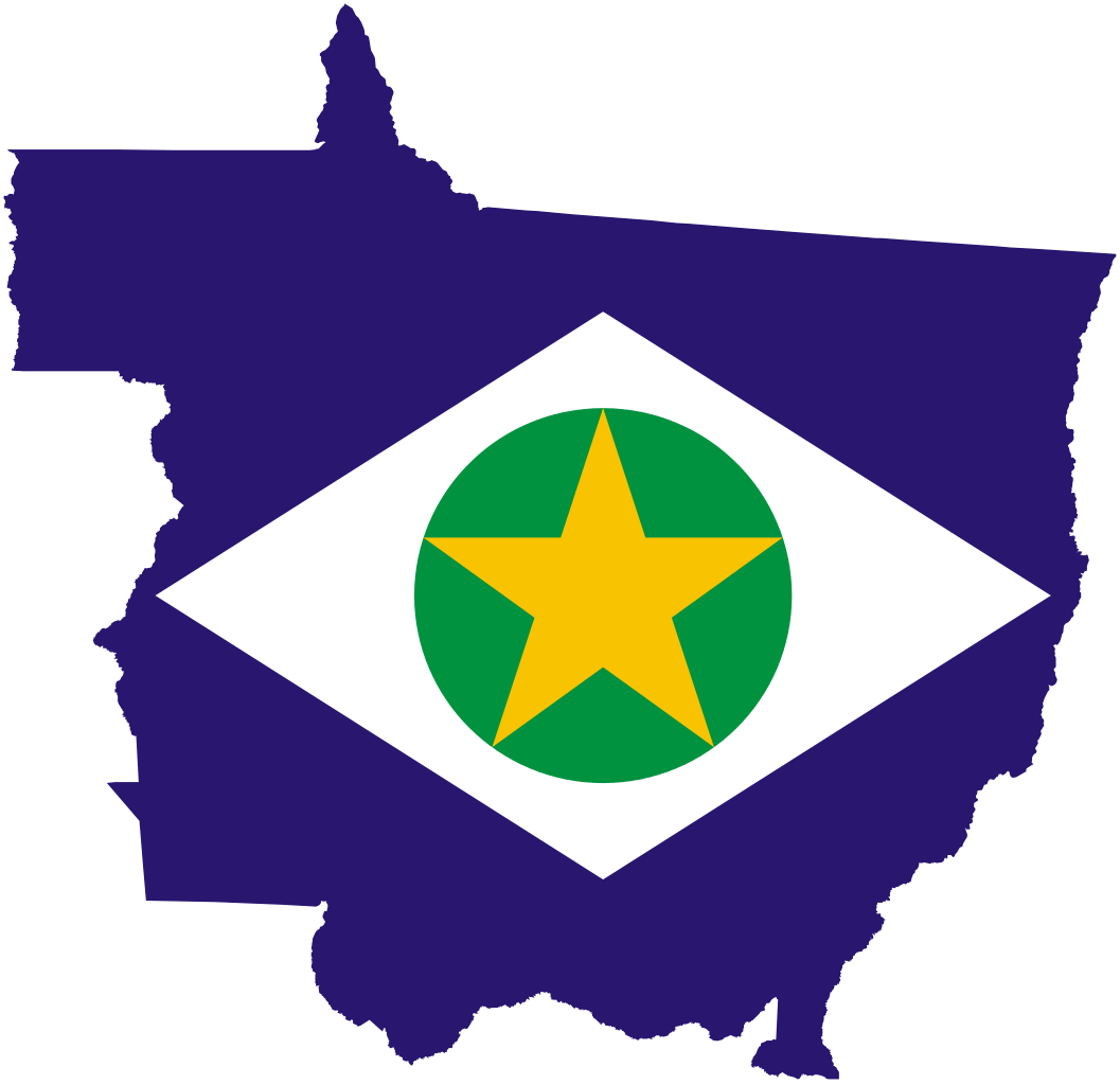 Mapa bandeira Mato Grosso