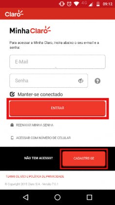 Consumo minha Claro