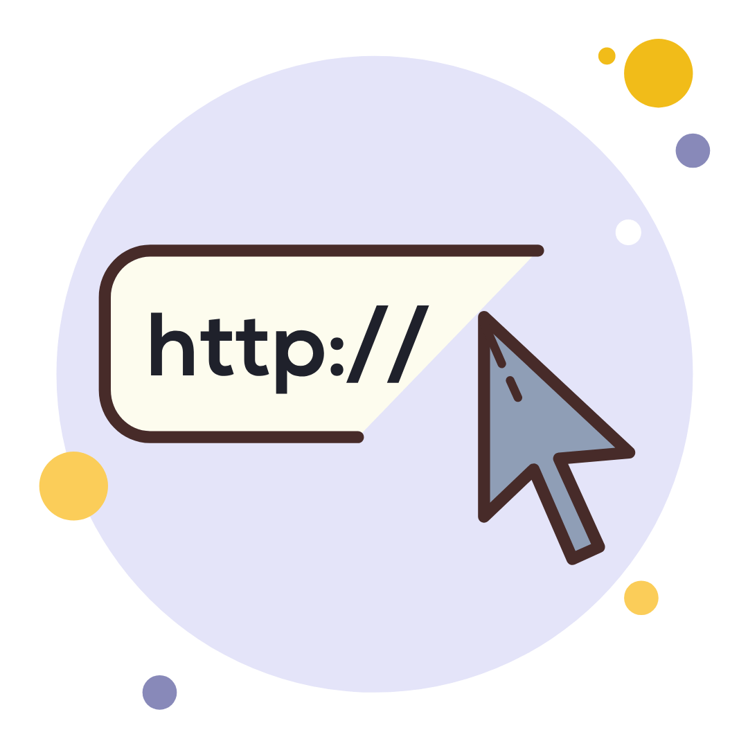 ilustração barra de navegação e cursor