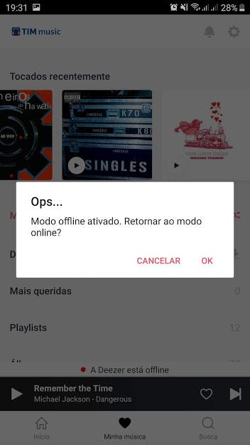 Modo Offline Deezer TIM