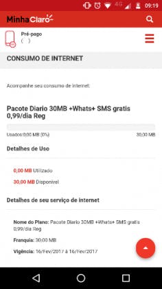 Consumo internet Claro
