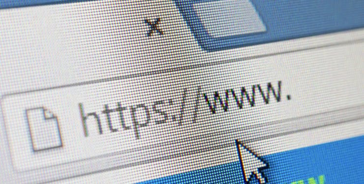 Navegador de internet: tela exibindo a barra de endereço