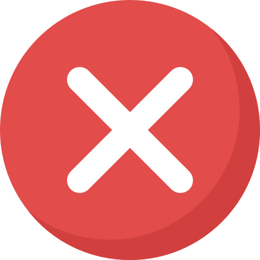 Ícone de cancelamento.