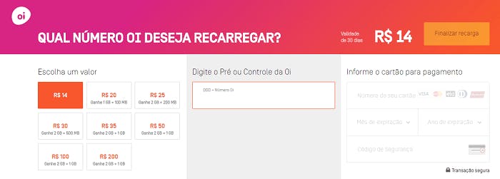 Recarga Oi - Portal Oi