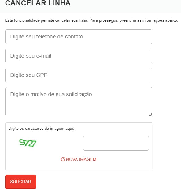 solicitar cancelamento da claro