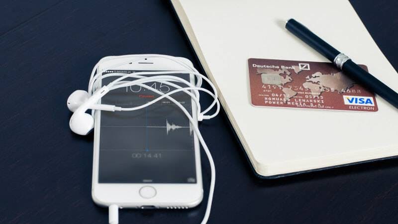 Vivo 2ª Via - Iphone - cartão de crédito e bloco de notas
