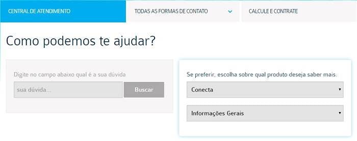 central de atendimento fale conosco