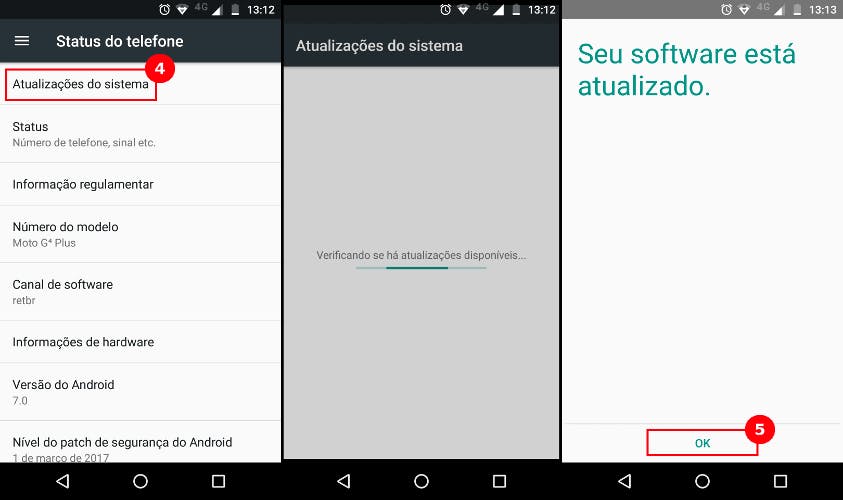 Rede móvel indisponível - atualização do software