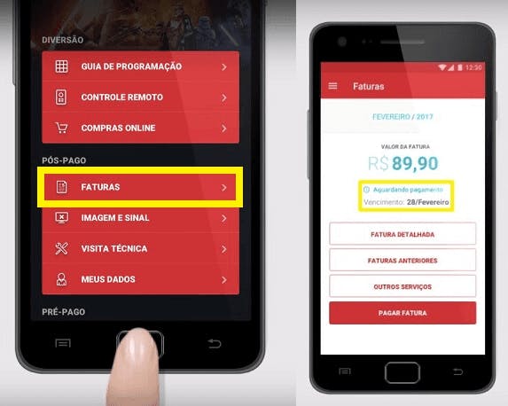 SKY 2ª via - Aplicativo Minha SKY