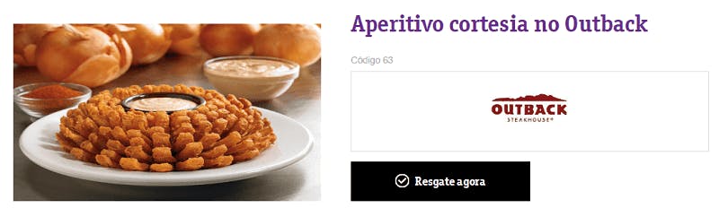 Aperitivo cortesia Outback
