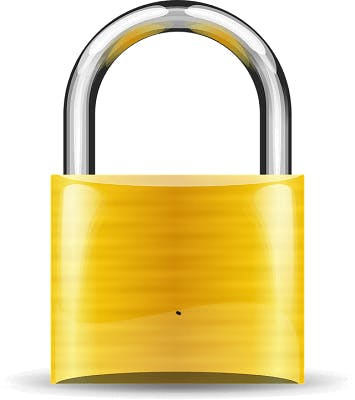 Cadeado simulando bloqueio