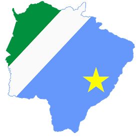 Mapa bandeira Mato Grosso do Sul