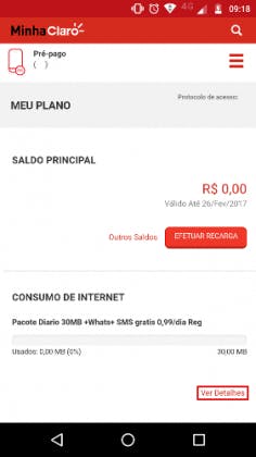 Consumo internet Claro