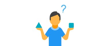 Comparador: homem com dúvida entre opções