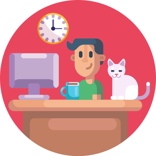 ícone homem com gato