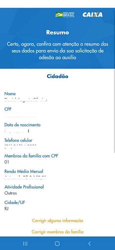 Aguarde a confirmação do benefício