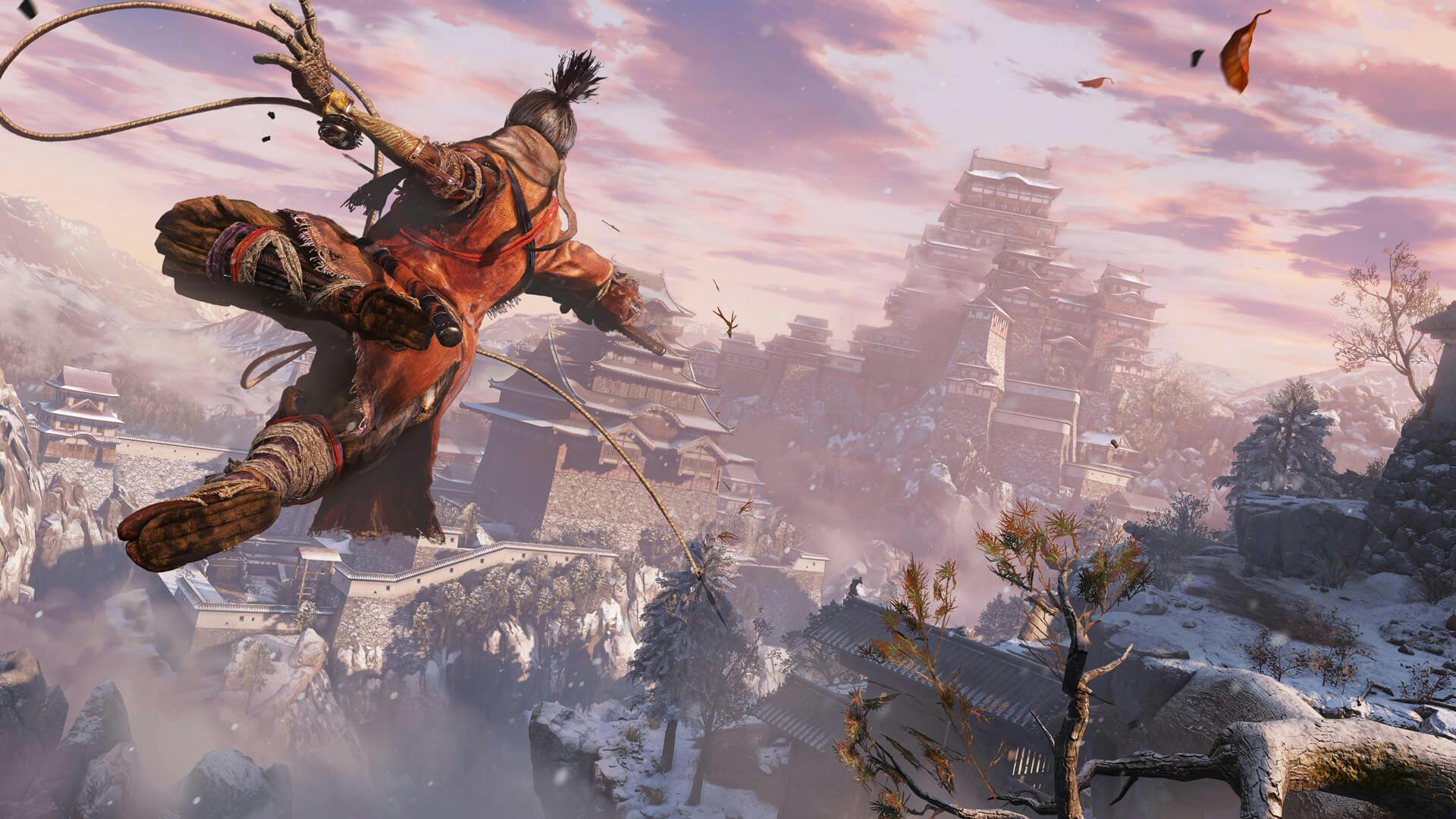 Congelamento de tela de uma das cenas do jogo Sekiro