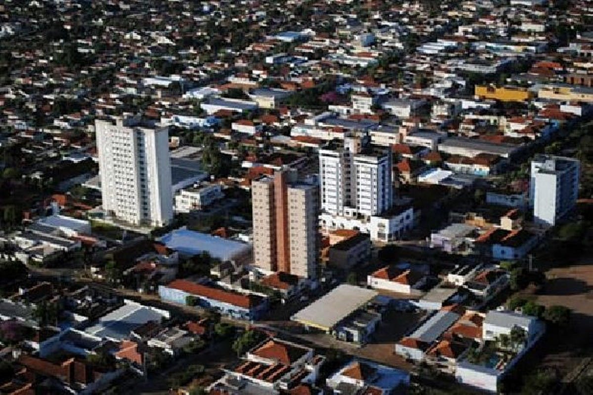 Vista aérea da cidade de Presidente Venceslau.