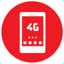 Ícone celular 4G