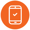 Icone Nextel celular fundo laranja