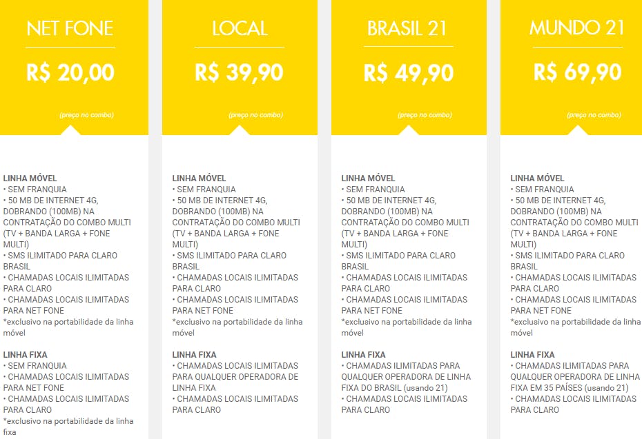 plano de telefone fixo com internet net