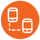Número da Nextel - ícone dois celulares