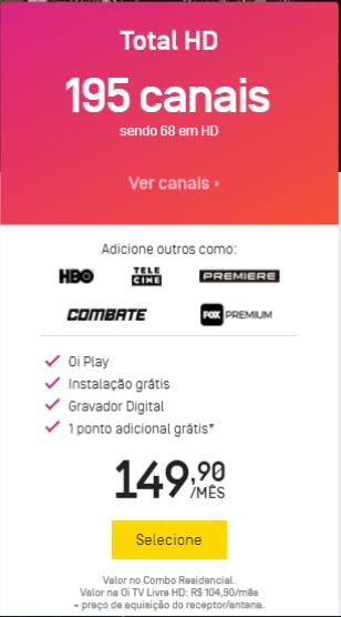 Oi TV: Pacotes com canais em HD e programação para toda família!