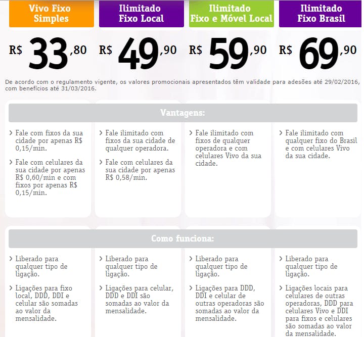plano de internet e telefone fixo vivo
