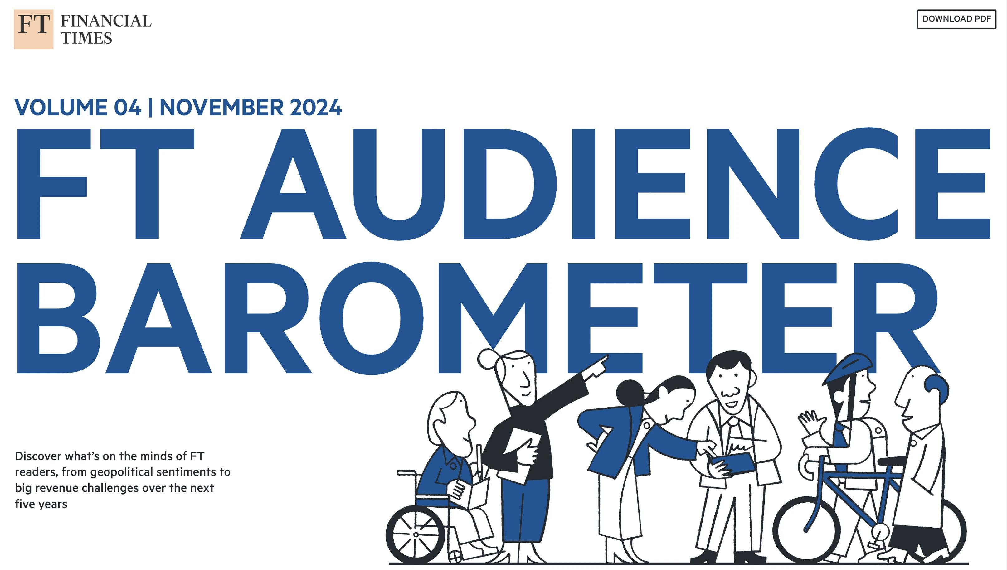 A landing page with a white background, a large blue header and a illustration of people doing various activities