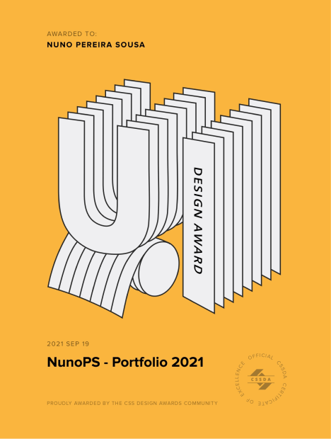Nuno PS Portfolio 21' - UI Design Award