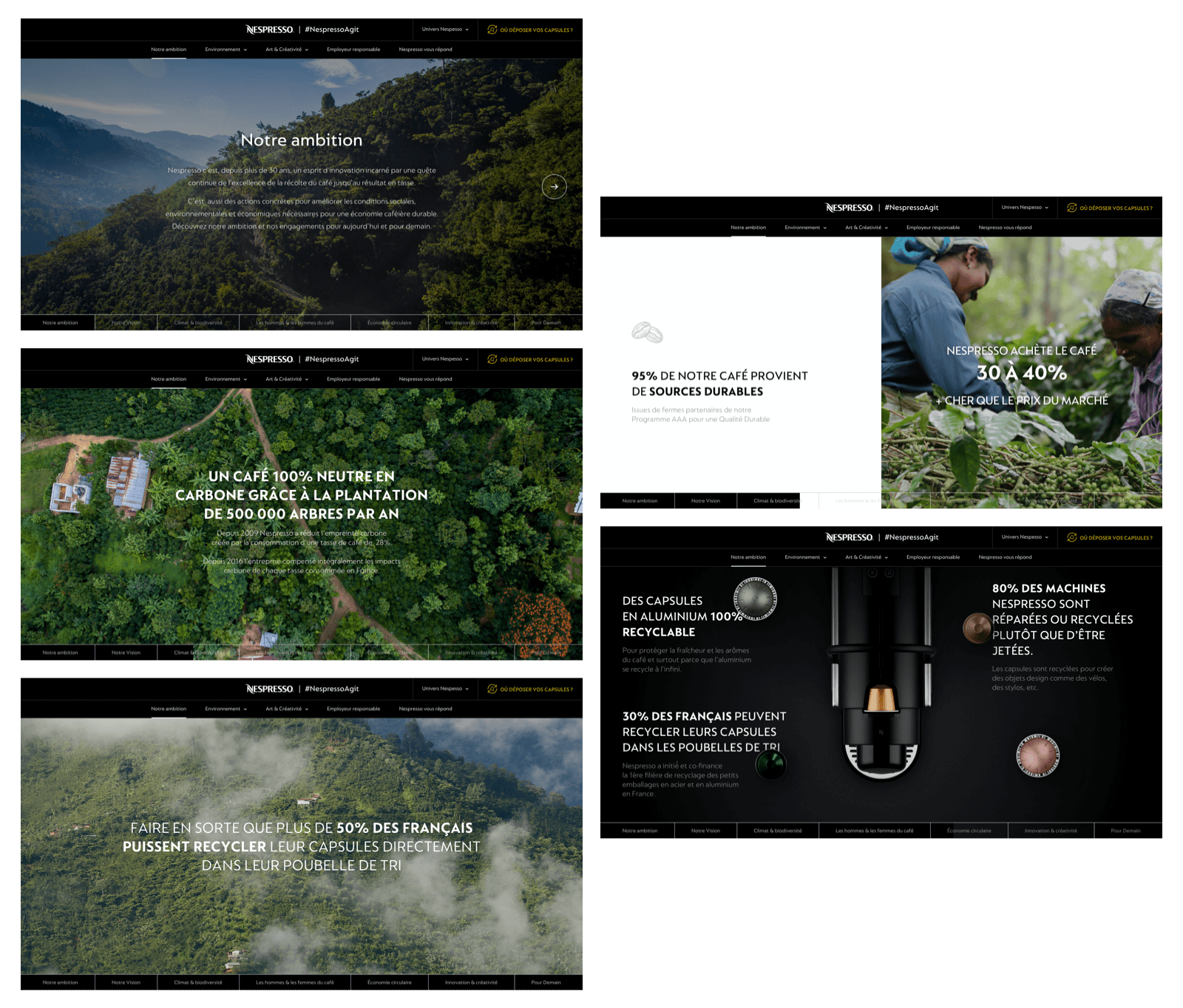 Nespresso agit ambition timeline page