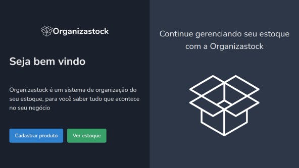 Organizastock é um sistema de gerenciamento de estoque, onde é possível adicionar produtos a seu estoque, verificar todas as informações e remove-los se for necessário;