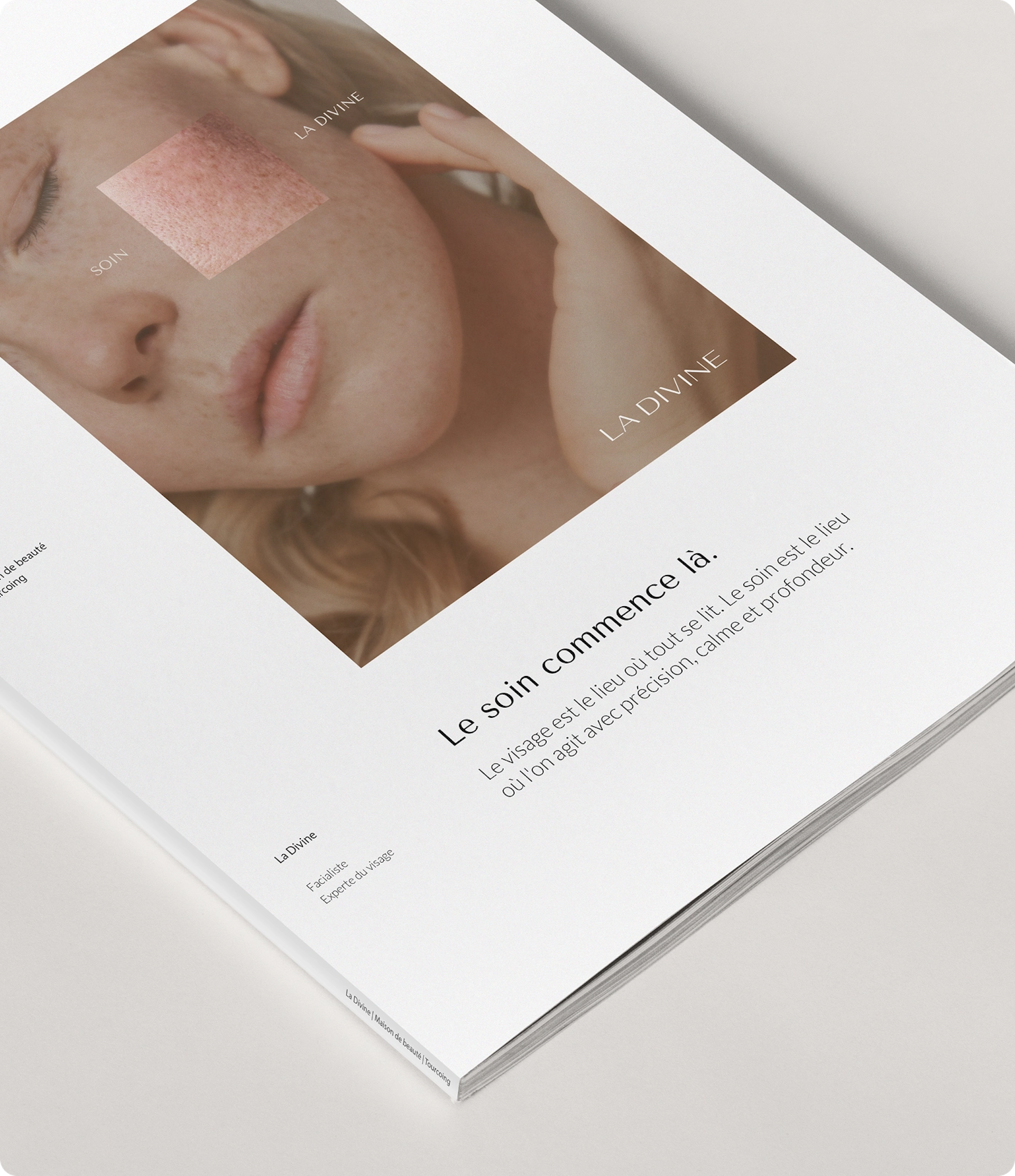 Photo du livre de La Divine, mettant en avant les soins.