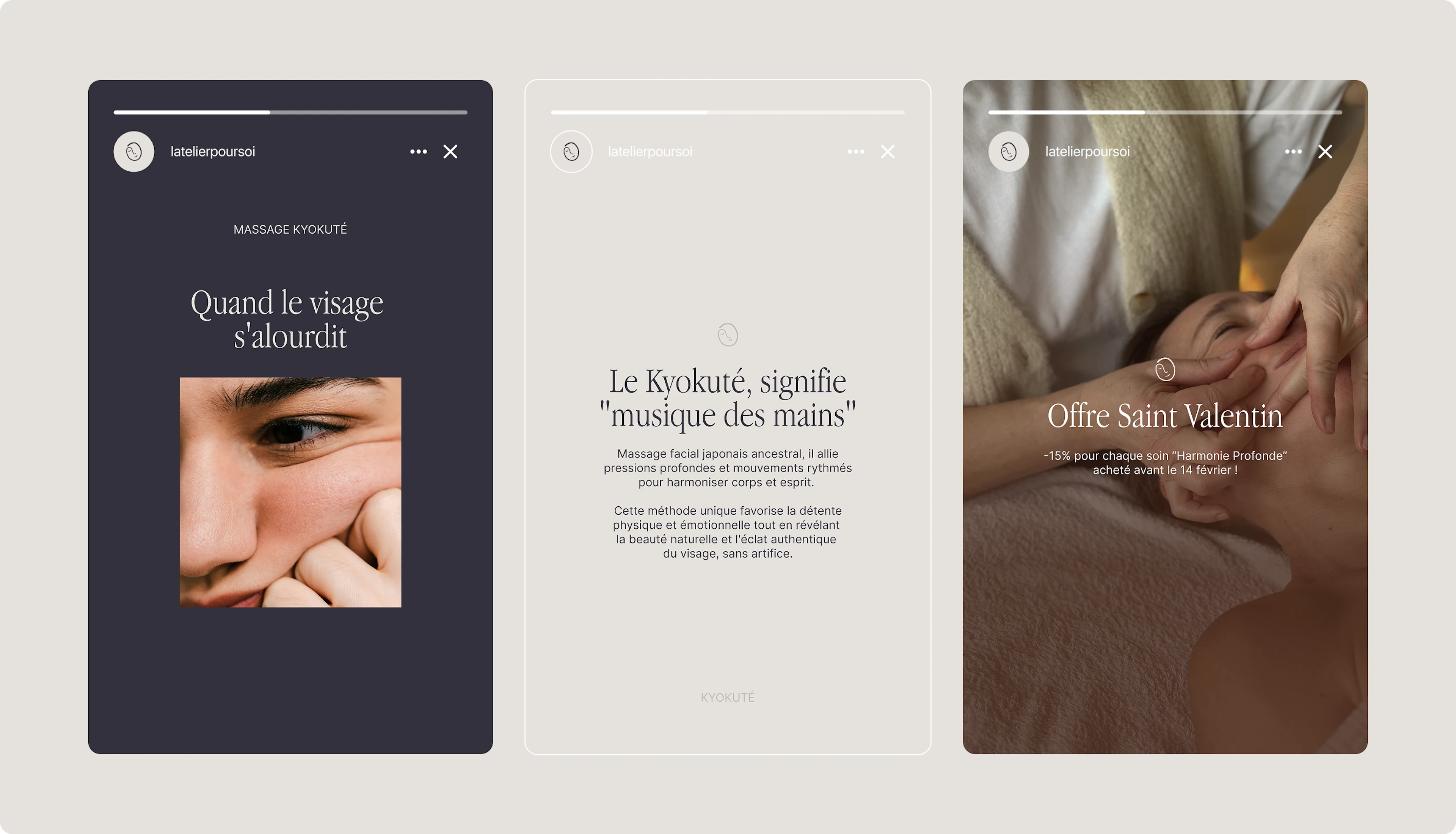 Visuels des réseaux sociaux de L'atelier pour Soi