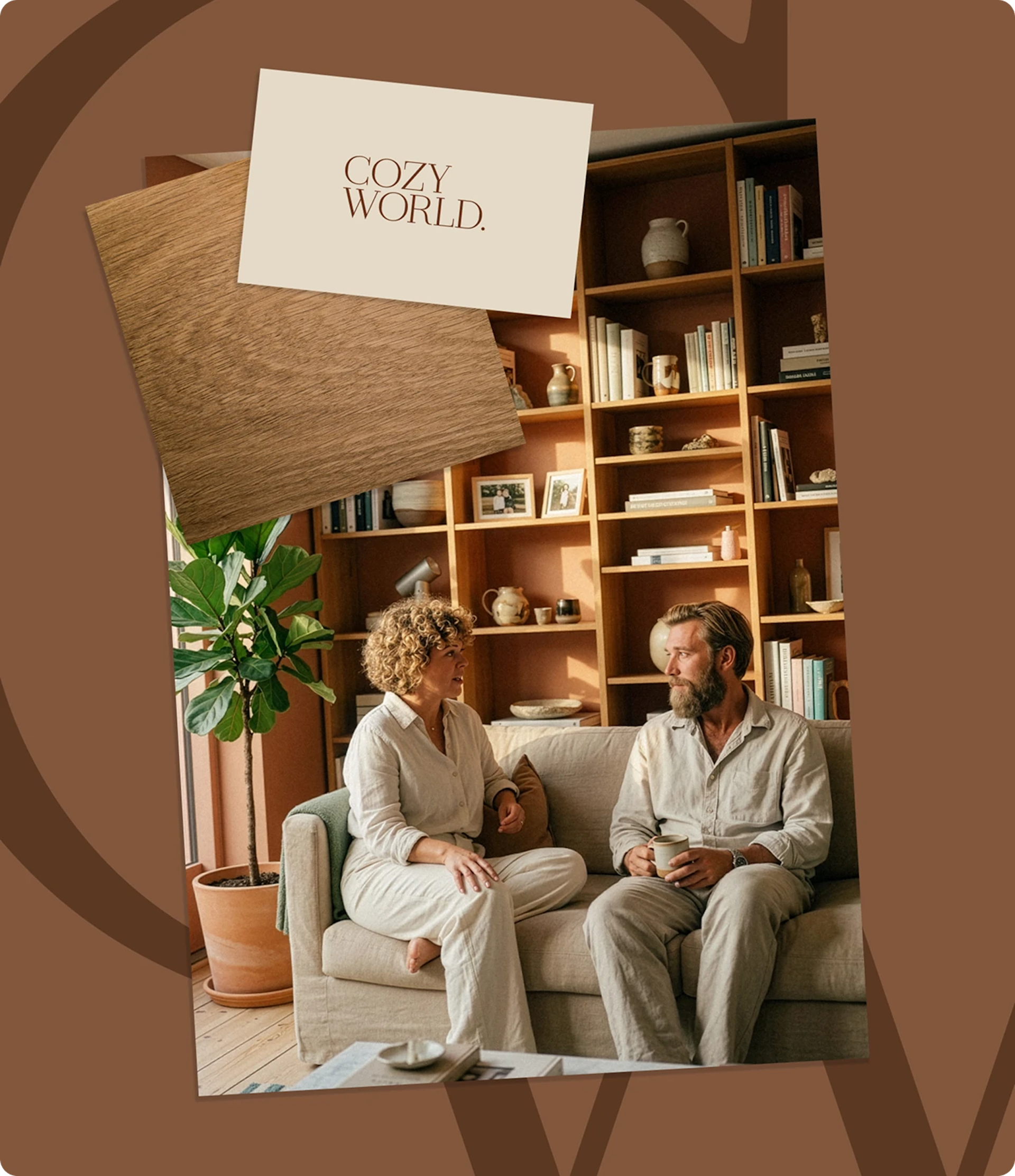 Visuel regroupant plusieurs images exprimant l'univers de la marque Cozy World.