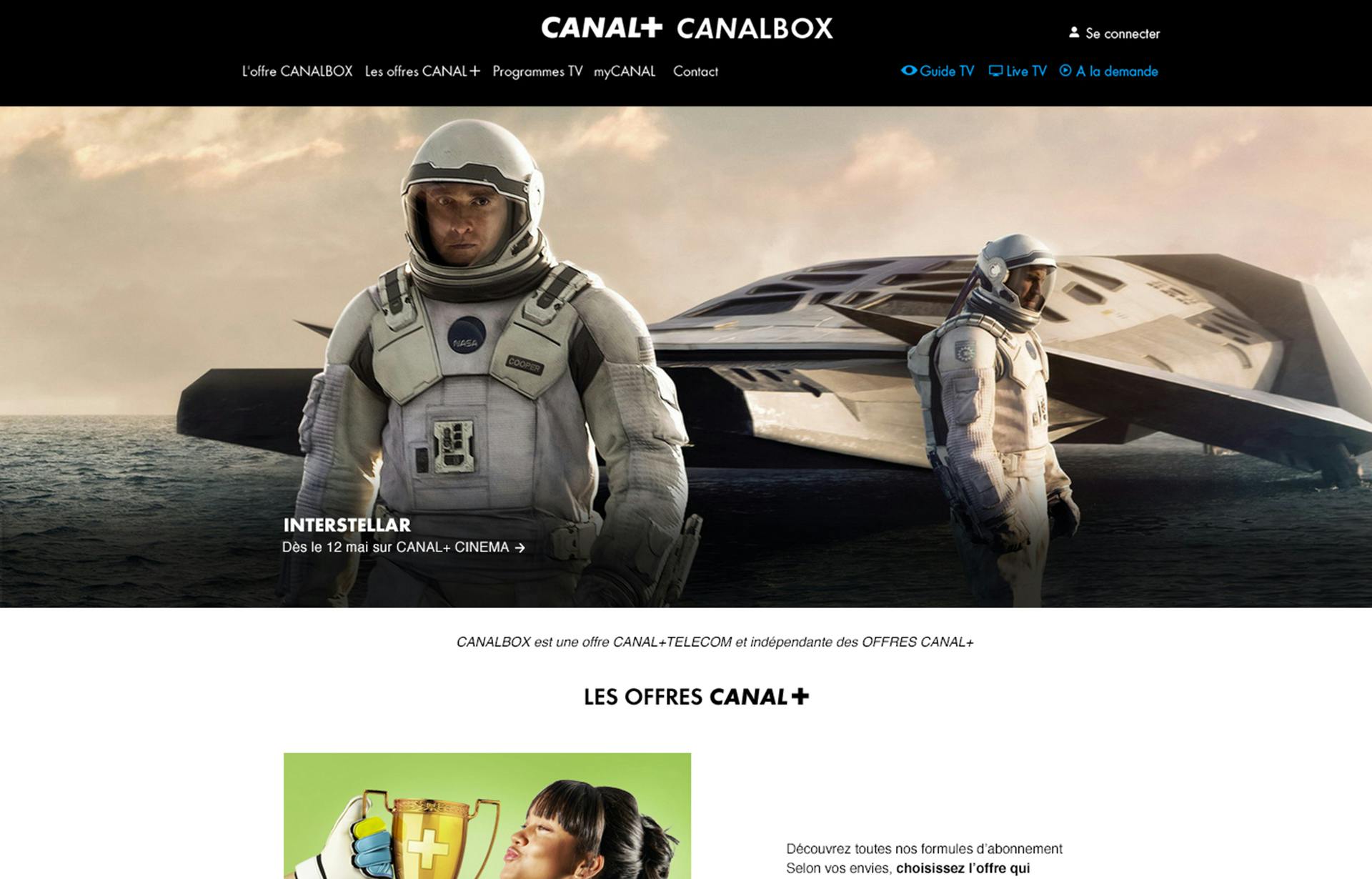 Canal Plus desktop mock up