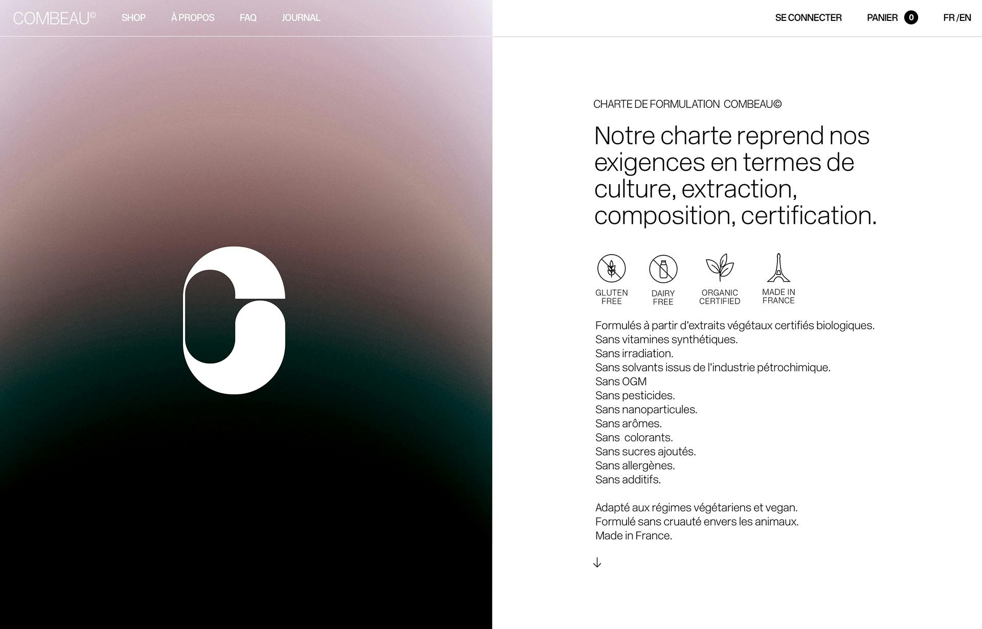 Combeau desktop mock up