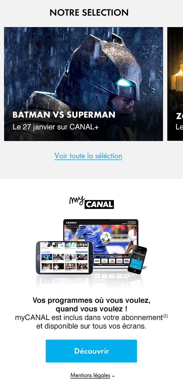 Canal Plus mobile mock up