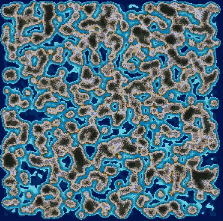 Medium continent frost 2D map
