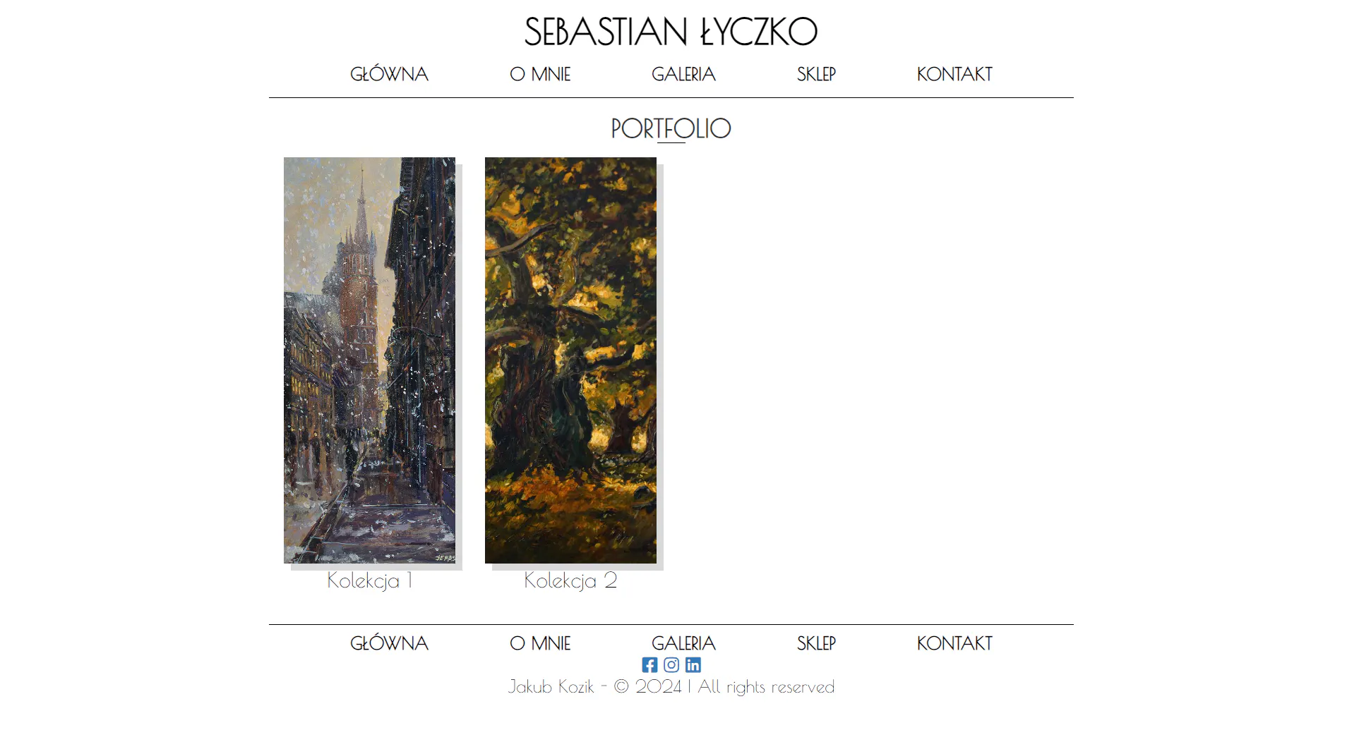 sebastianlyczko.pl Gallery page screenshot