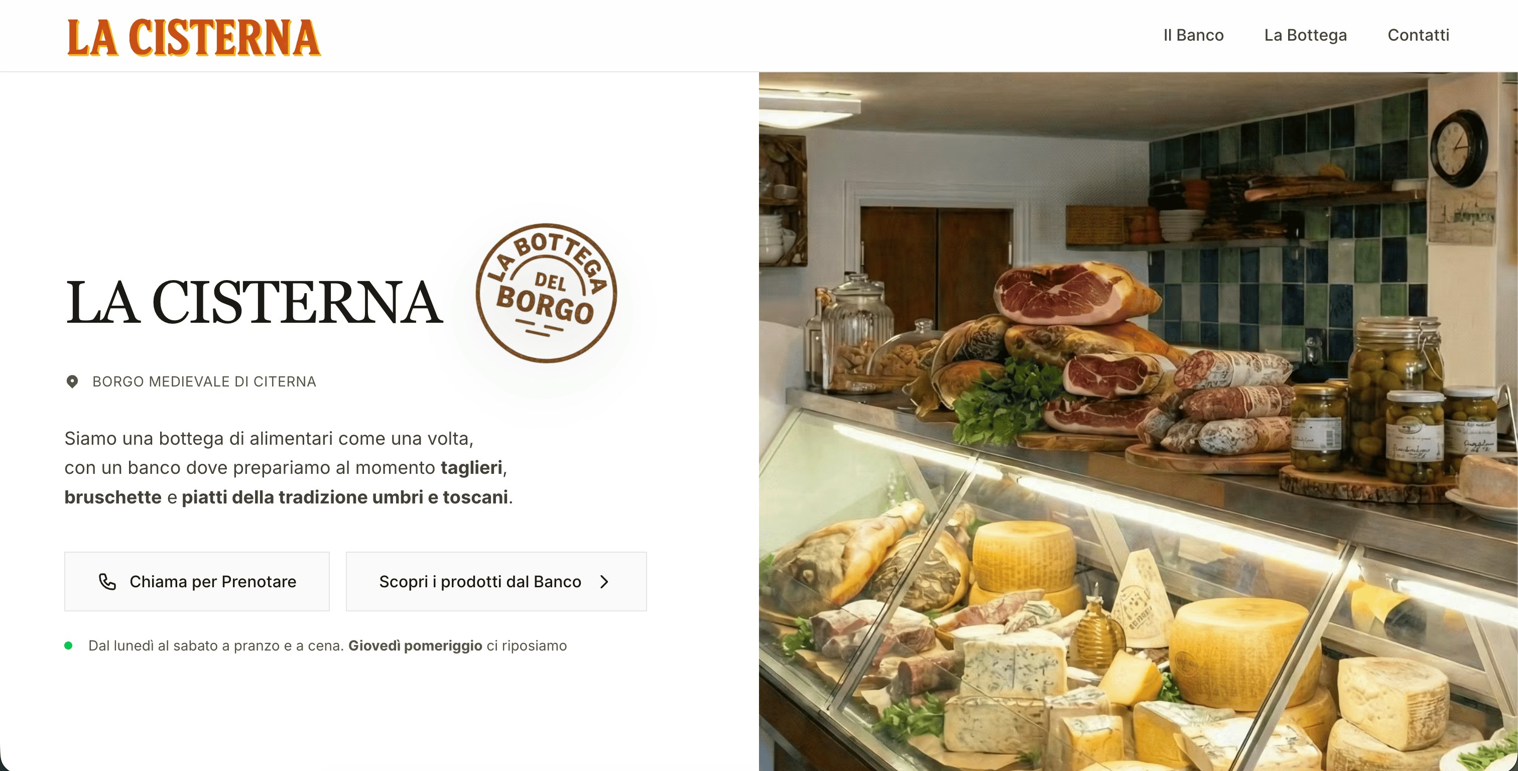 Hero Cisterna | Lorenzo Boschi Portfolio