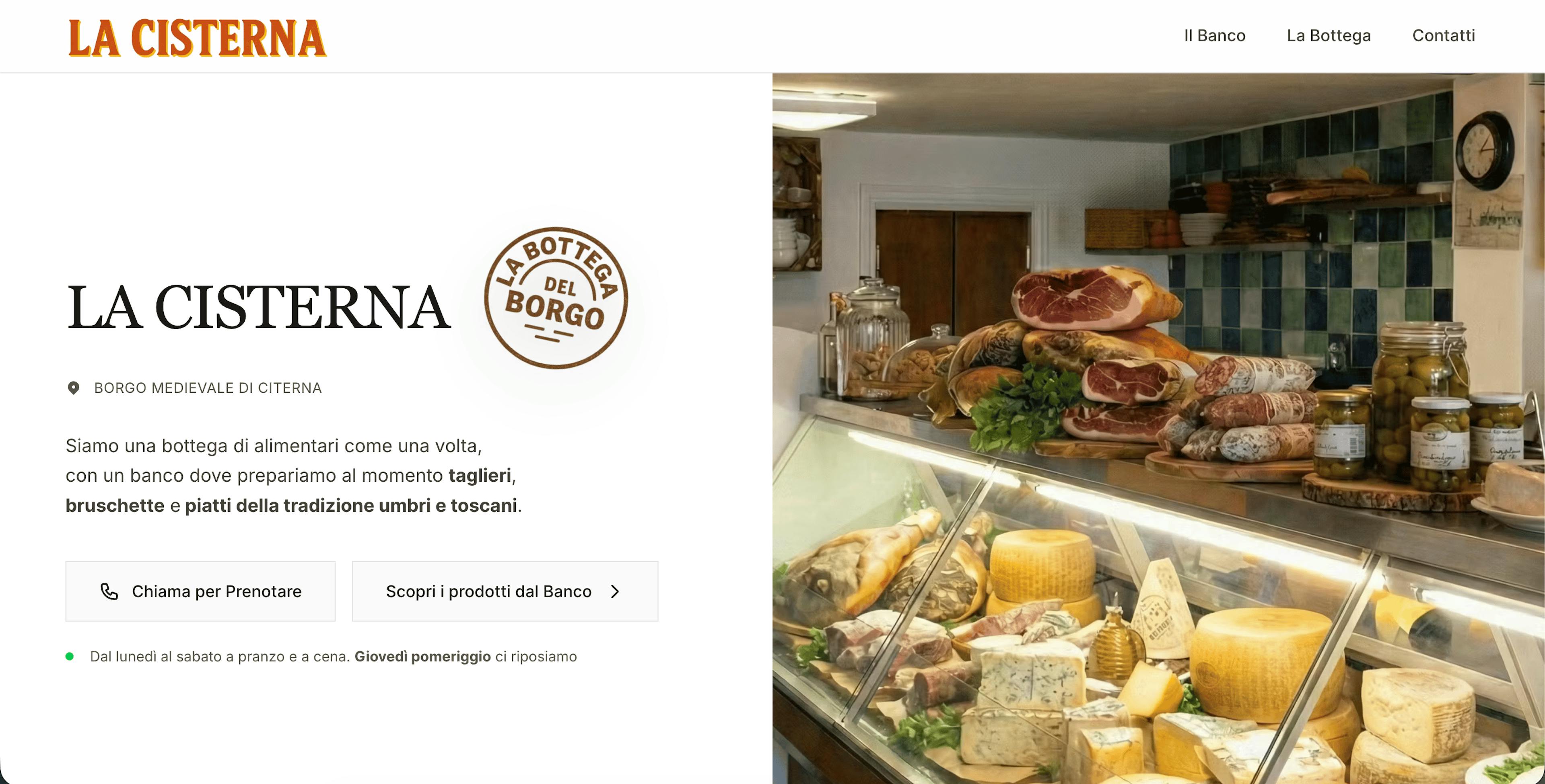 Hero Cisterna | Lorenzo Boschi Portfolio