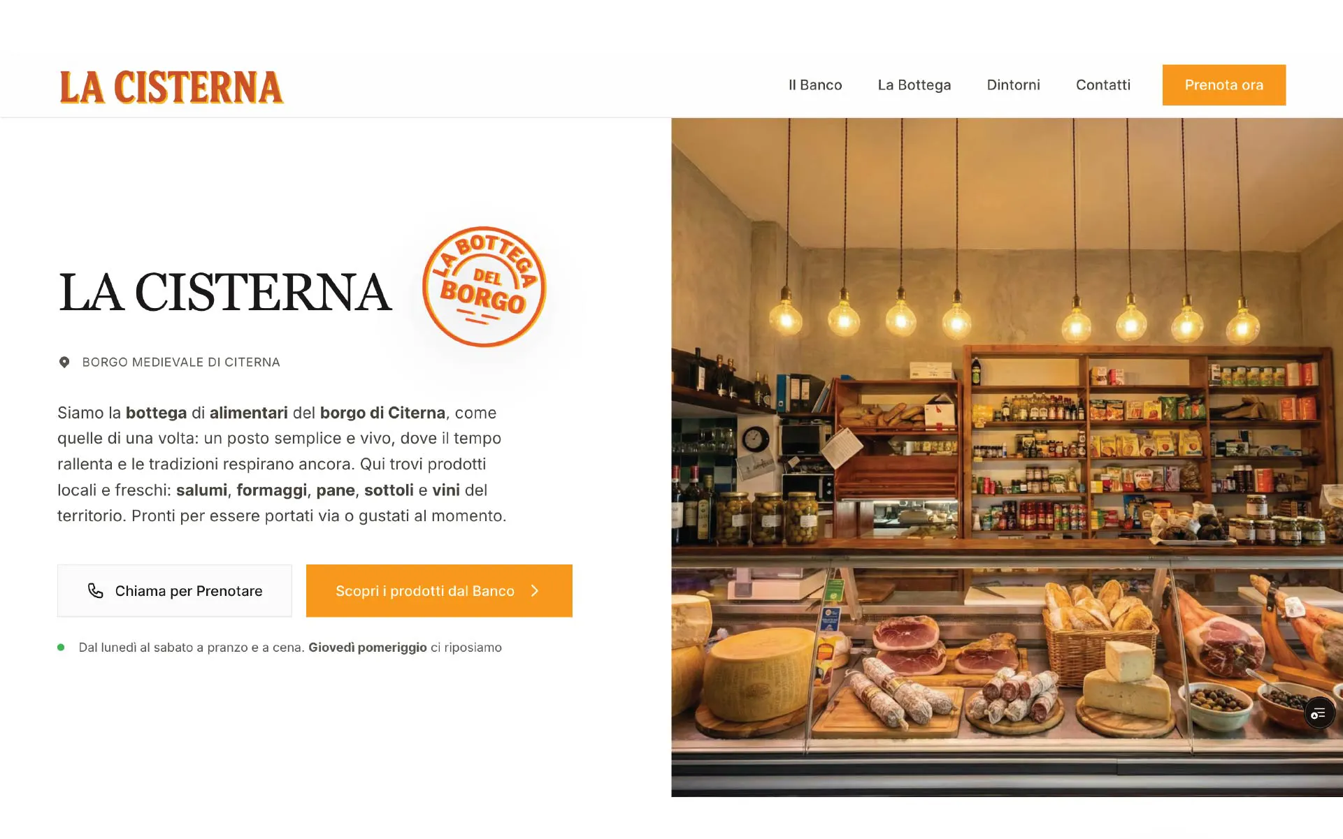 Hero Cisterna | Lorenzo Boschi Portfolio