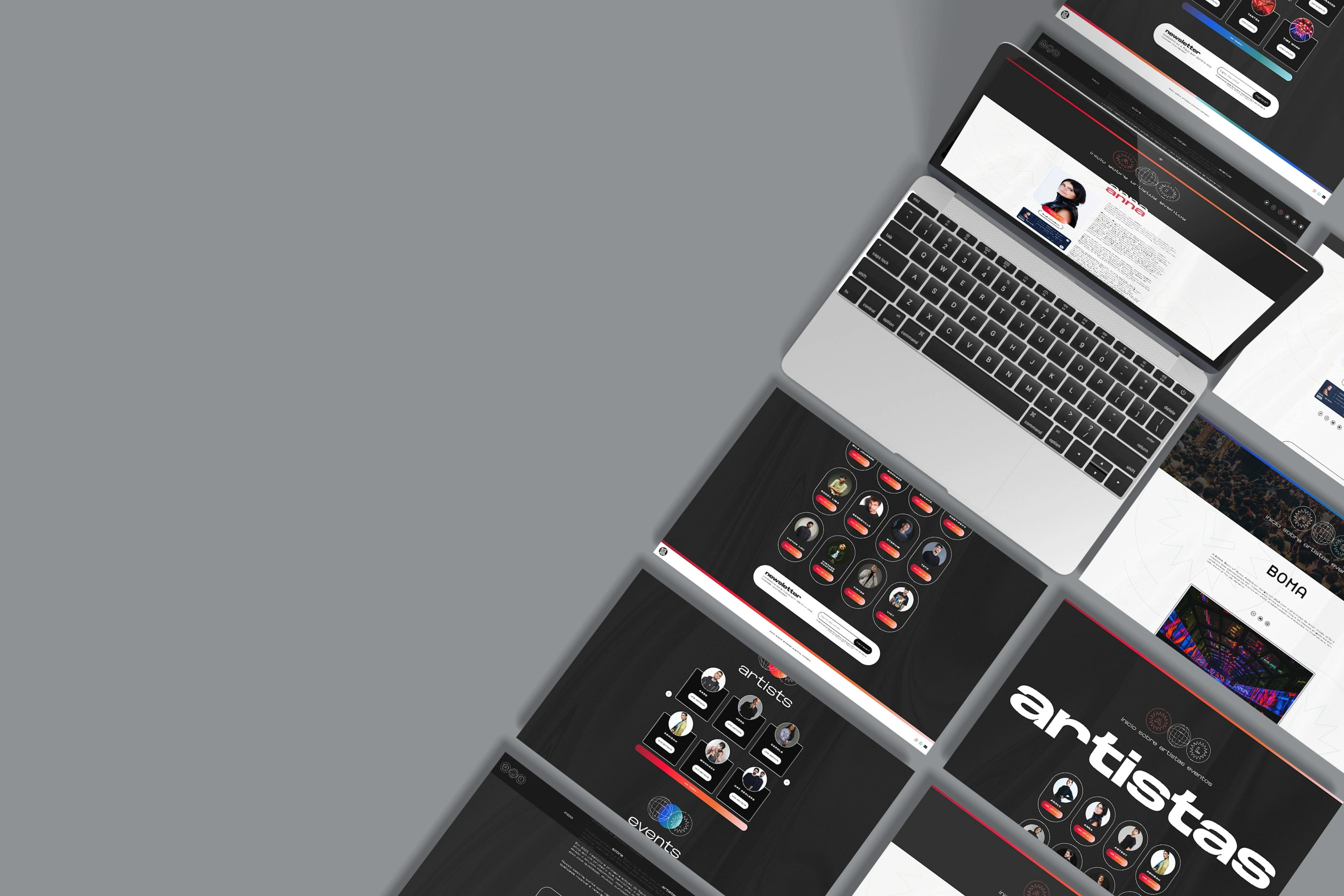 Entourage Macbook Mockup - Multiple screens