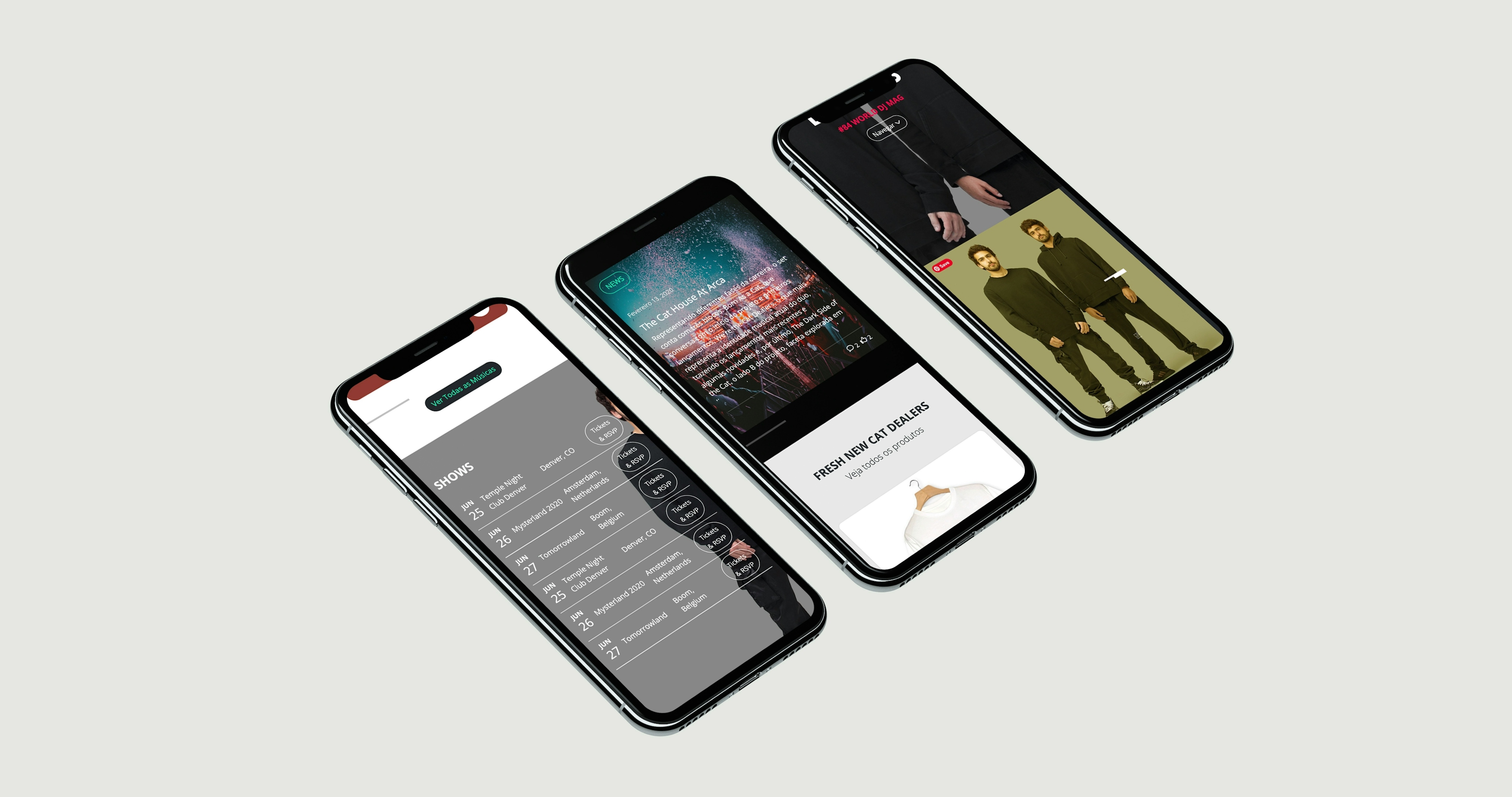 Cat Dealers iPhones Mockup