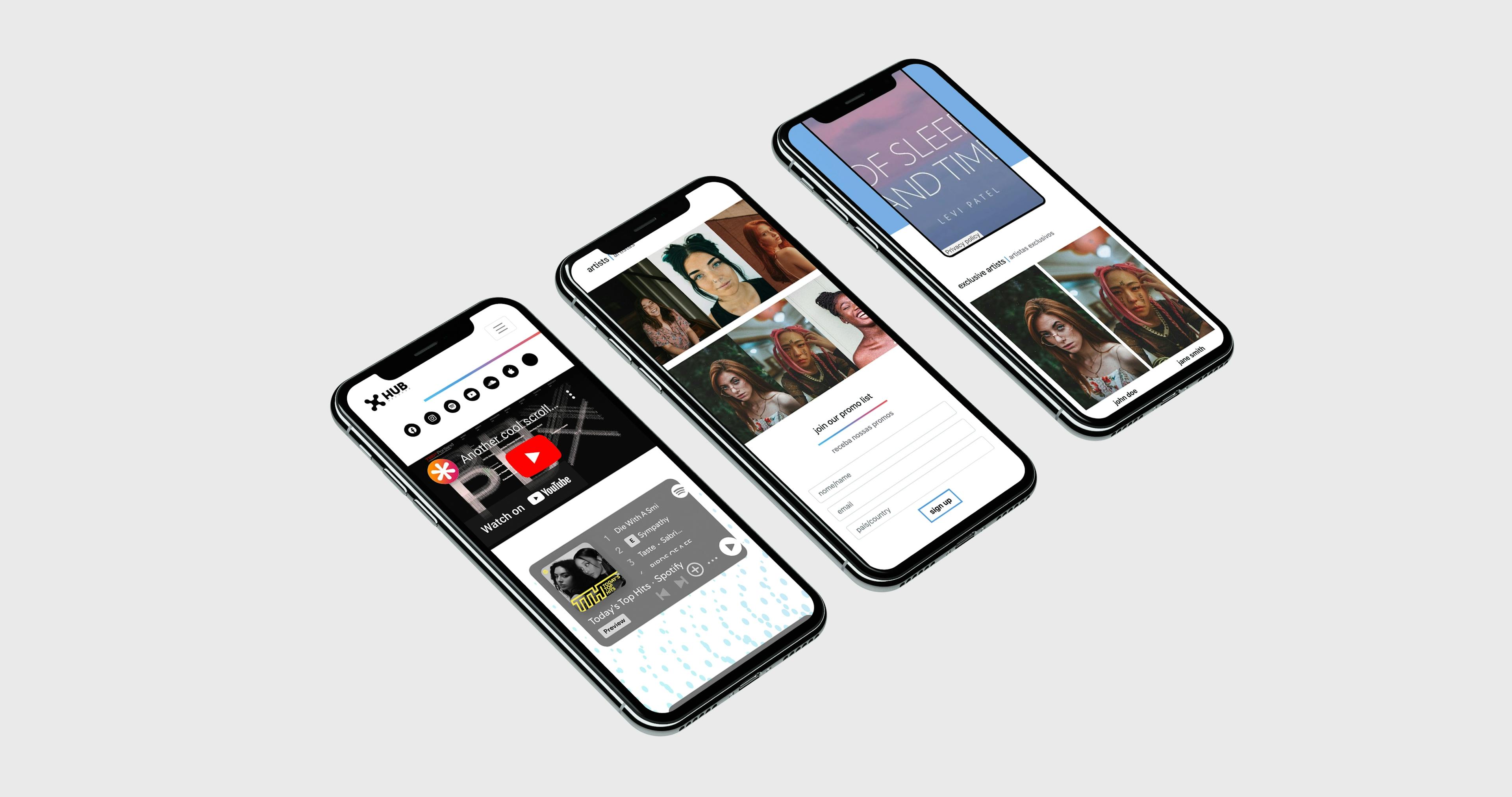 HUB Records Iphone Mockup