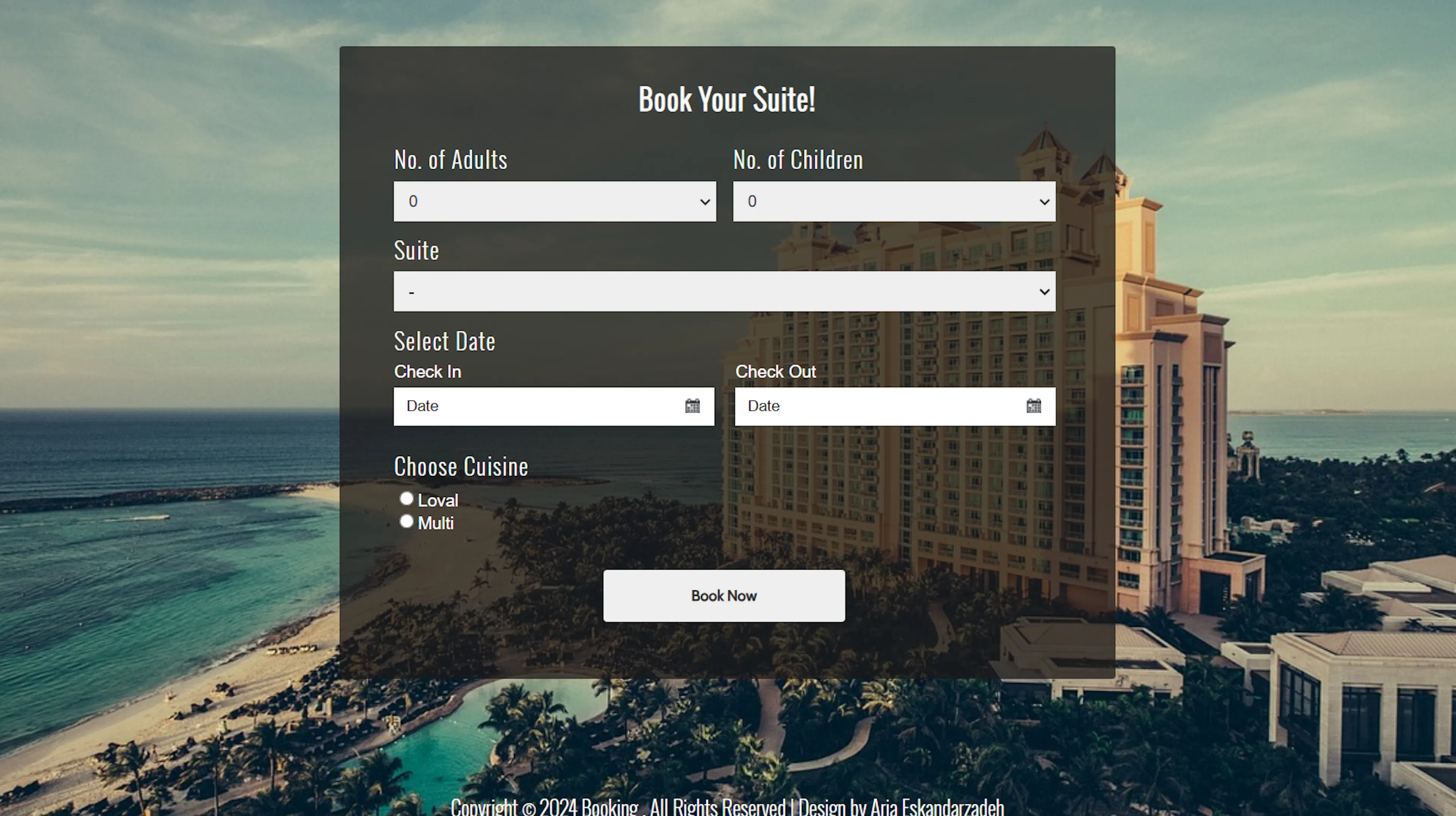 Reservation Screen Image